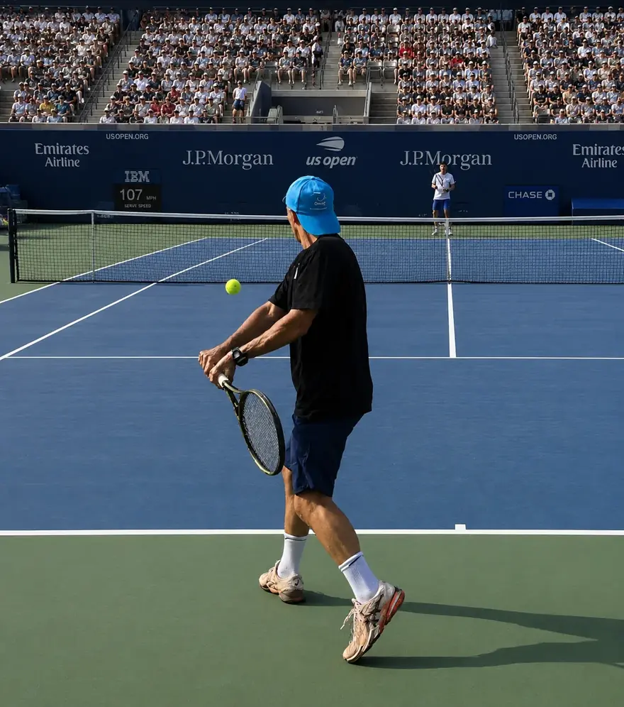 Francesco Correale sul campo da tennis / on the tennis court