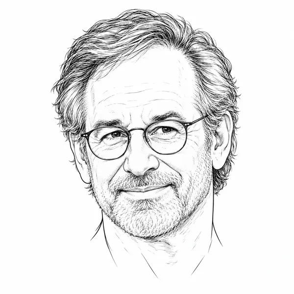Steven Spielberg — illustrated portrait