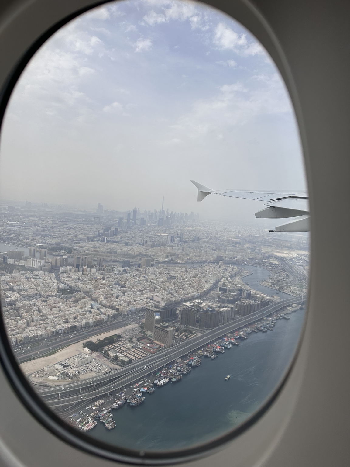 View from an airplane window