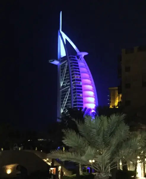 Burj Al Arab at night, Dubai